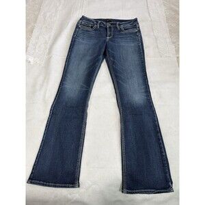 Womens Silver Suki Slim Boot Cut Jeans 30x33
